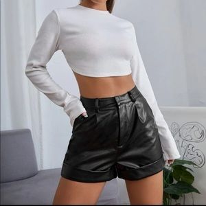 SHEIN Faux Leather Shorts!